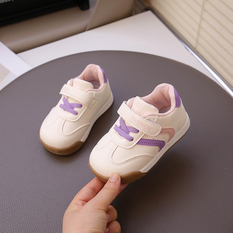 Girls shoes 2025 spring and autumn new toddler shoes boys casual shoes leather surface waterproof men's treasure Forrest Gump shoes non-slip soft sole