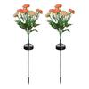 1 Pair Outdoor Solar Lights LED Flower Lamps Automatic On/Off IP44 Waterproof Easy to Install Wireless Garden Solar Lights