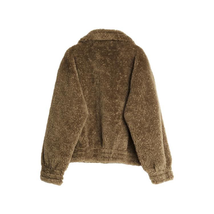 ELLE French Vintage Casual Loose Versatile Long Sleeve Simple Fleece Thick Coat Women outerwear EF53035