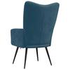 Vidaxl Armchair, Blue, Upholstered In Velvet