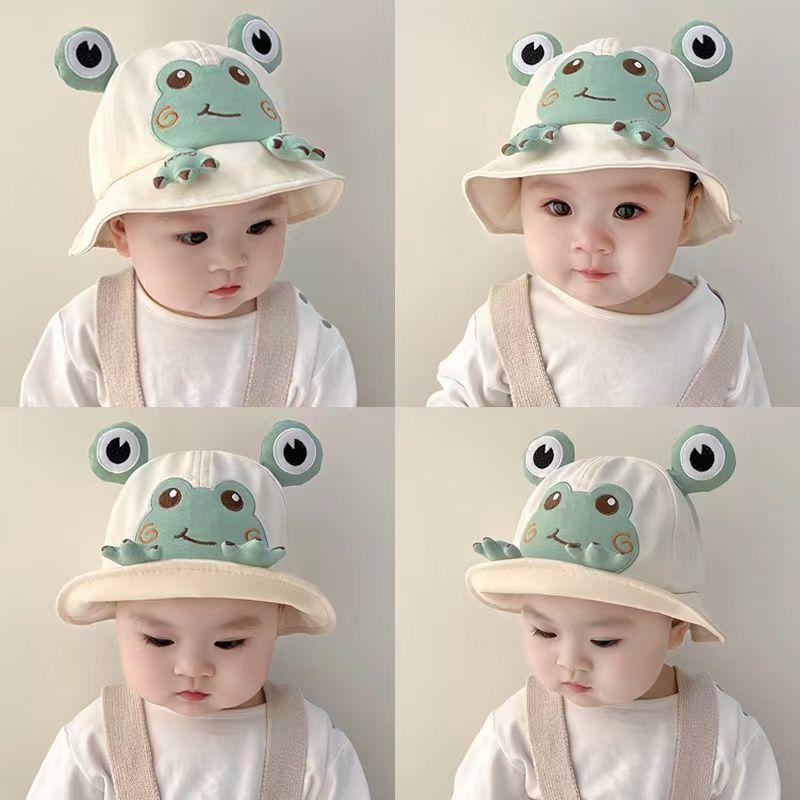 Cute Frog Baby Sun Hat Spring Autumn Thin Breathable UV Protection Cap For Toddlers Boys Girls Outdoor Travel