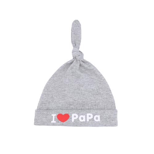 Spring Summer Love Papa Mom Newborn Baby Hat Infant Toddler Cotton Cap Cute Layer Solid Headwear for 0-3 Months Boys Girls