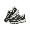 Skechers DLites 1.0 Comode Scarpe da Ginnastica Basse Stile Papà Donna Nero Bianco 149925-BKW