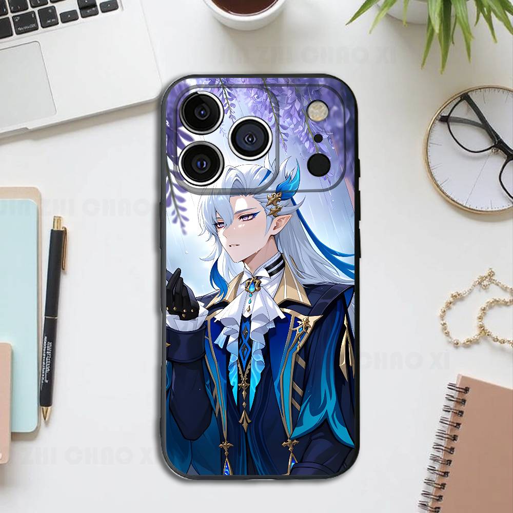 

Game N-Neuvillette Silicone Phone Case For IPhone 17 16 15 14 13 12 11 X XS Plus Pro Max Shockproof Soft Cover iPhone16pro