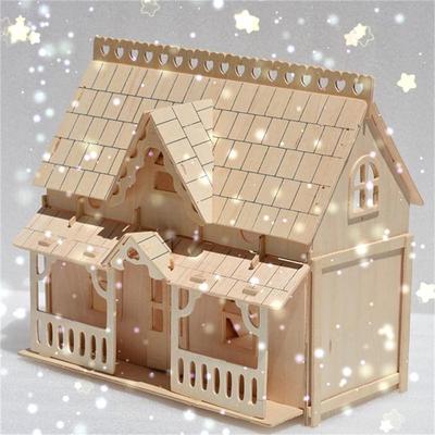 24. DIY Ahşap Çocuk Bebek Evi Odası Minyatür Seti Oyuncak El Sanatları Noel Hediyeleri