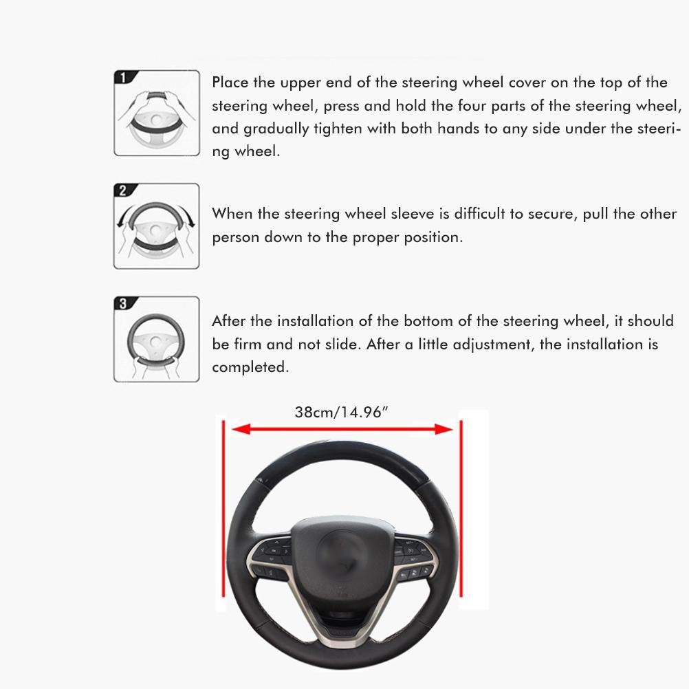 Linen Car Steering Wheel Cover Fashion National Style Auto Accessory Auto Car Wrap Cover