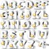 Copper Metal A-Z Alphabet Charm Bead Components Compatible With Authentic Original Bangle Bracelet High Quality Fine Jewelry Do It Yourself Bead