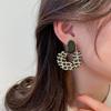 Acrylic Zebra Pattern Earrings Ins Fashion Exaggerated High-end Geometric Temperament Earrings for Women