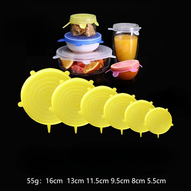 Silicone Lids of Different Sizes. 6 Pcs.