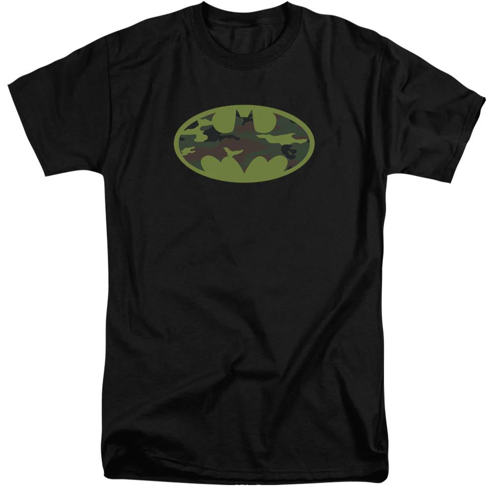

Batman Camo Logo Mens Tall T Shirt Black Officially Licensed L