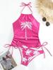 Sunse Women's Summer Swimsuit Printing Set Adjustable Straps Beach Swimsuit Bikini Set