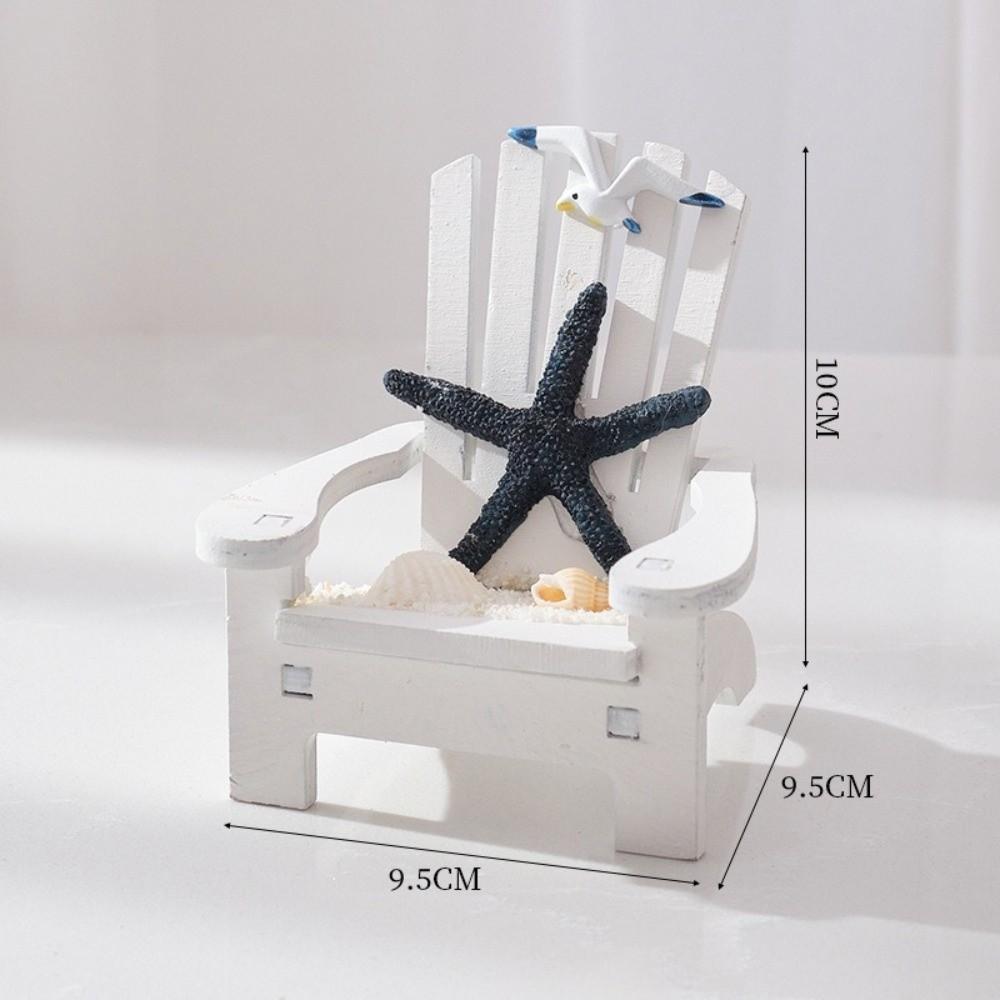 Mediterranean Style Beach Chair Figurines Mini Chair Decoration Ornaments  Photography Props