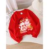 European Sizes Girls Soft Crewneck Sweatshirt Sweet Strawberry Ice Cream Cartoon Print, Casual All-Match, Ideal Holiday Present