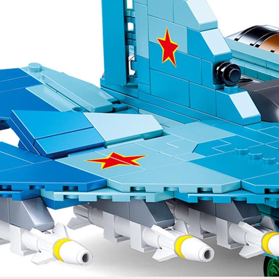 High-Standard 1040Pcs High-Standard Sluban 0985 Army-Inspired Product-Series Superior-Grade Figurinehter-Jet High-Standard Assembled Construction