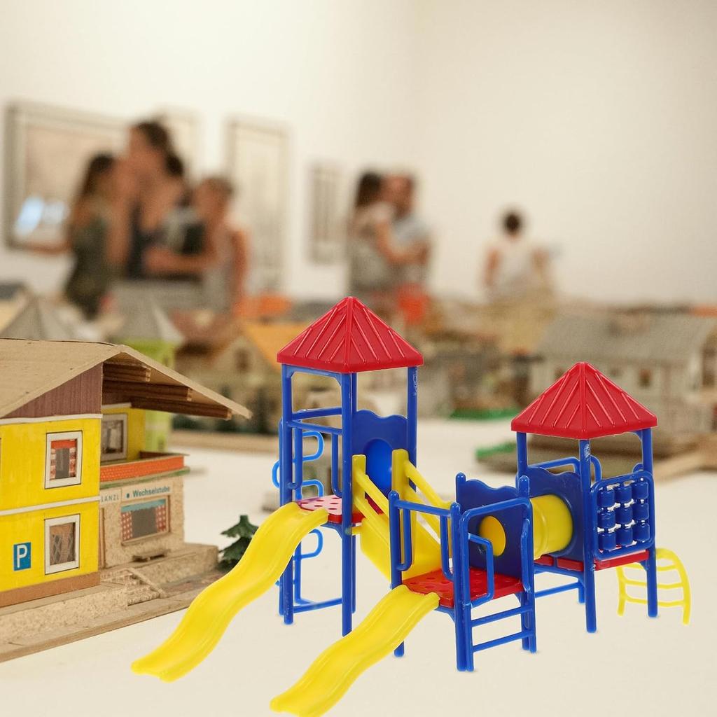 HEMOTON 1 Set Toy Slide Toys Models Miniature Decor Doll House Mini Ornament Mini Playground Sand Table Material Doll House Crafts Home Ornaments