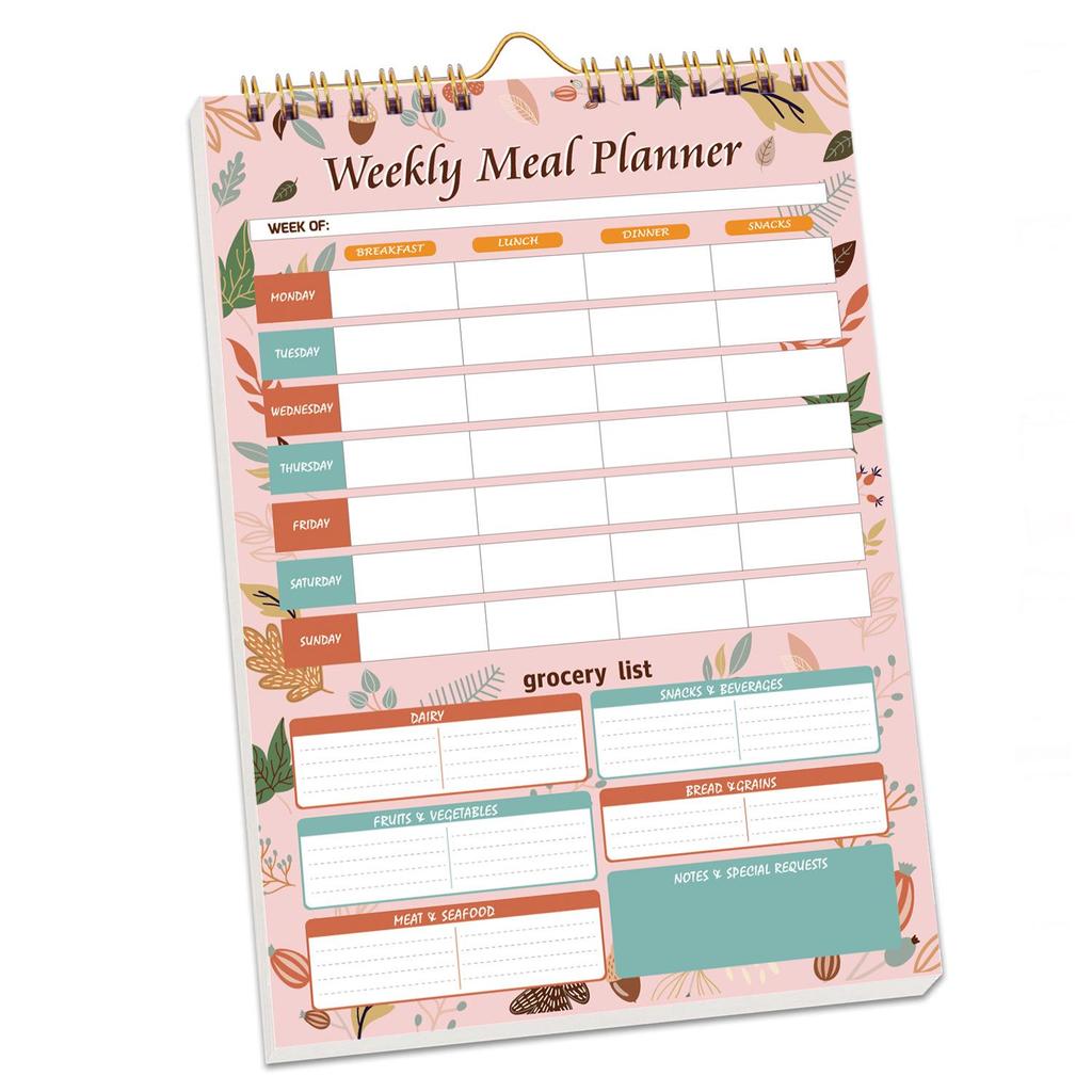 Detachable Daily Meal Planner with Horizontal Ins Style for Self-Discipline and Time Management Sticky Notes
