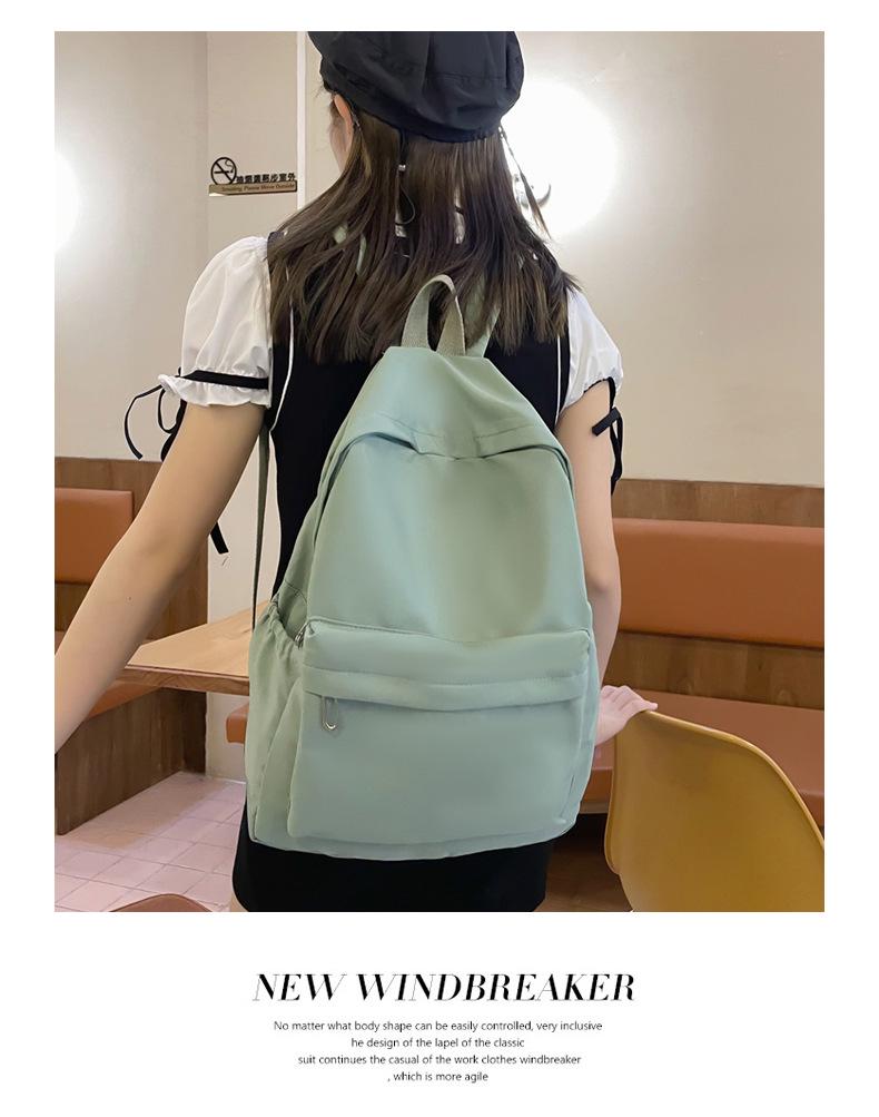 2023 Winter Women's Solid Color Casual Backpack - Large Capacity, Simple Design, Ideal for School and Travel