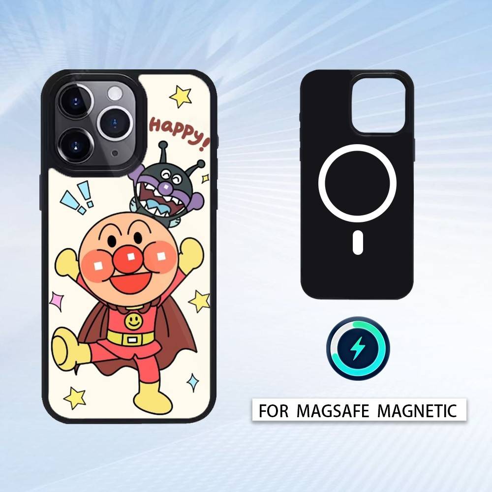 Anime A-Anpanman Phone Case For iPhone17,16,15,14,13,12,11 Plus,Pro Max Magnetic For Magsafe Wireless Charging