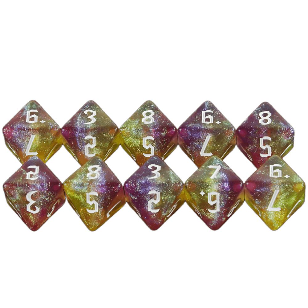 Mixed Colored Dice Polyhedral Dice D8 Dice for DND Boardgame, Educational Accessories Gaming