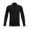 Solid Color Half-Zip Running Training Fitness Long Sleeve T-Shirt Men Tops Black 1328495-001