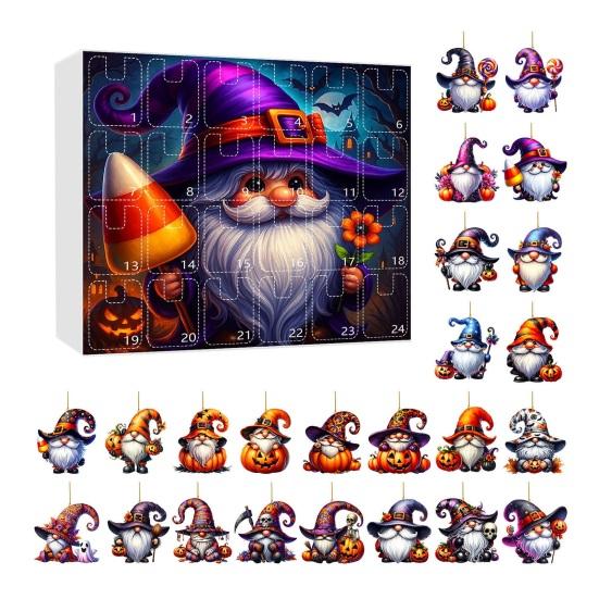 Halloween Advent Calendar 2025 Terrifying Dwarf Pendent 24-Day Countdown Box Cute Mini Characters for Kids