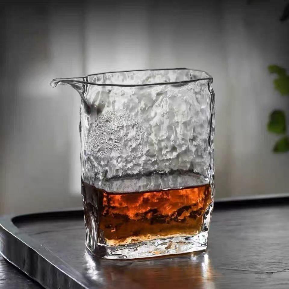Glass Public Cup for Tea Creative Gongfu Tea Eagle Mouth Public Cup Home Use orm Cup Heat Resistant Hammer Pattern