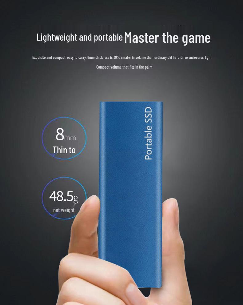 High-Speed Portable Solid State Drive SSD - Large Capacity Options: 2TB, 8TB, 16TB