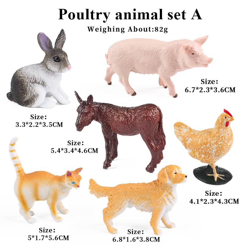 Oenux Mini Wild Wild Forest Animals Insect Dinosaur Model Owl Fox Squirrel Hedgehog Fox Frog Figurines Cake Toppers Kid Toy Gift