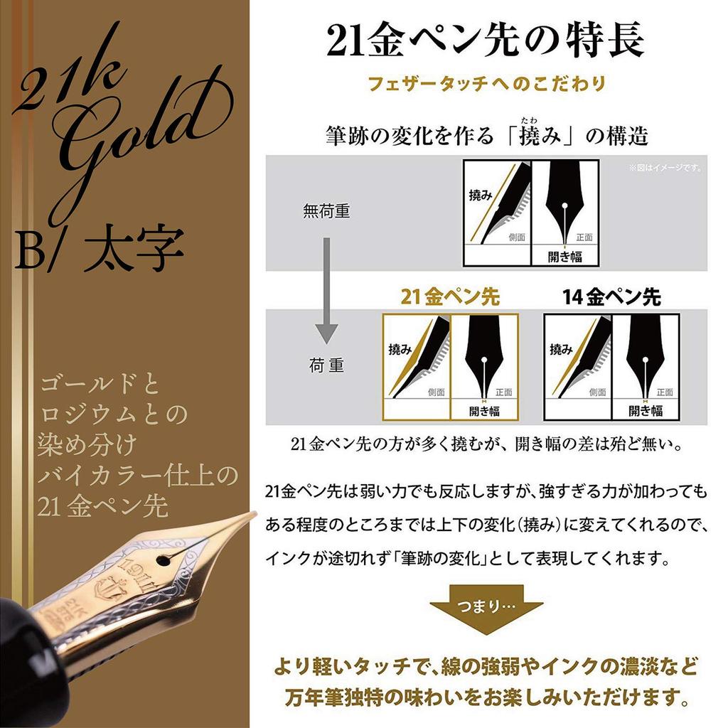 Перьева ручка Sailor Professional Gear Gold Bold Black 11-2036-620