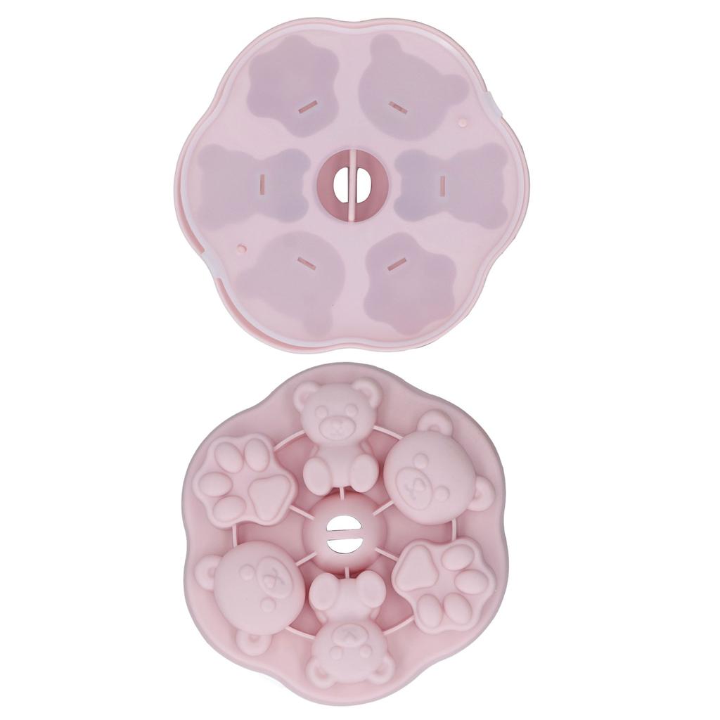 Formă cu jeleu din silicon Lovely Bear Cat Lab Ice Cube Tort Budincă Mold Bucătărie cu capac pentru casă