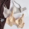 C23 Women's Seamless Gathered Support Bra - Small Chest, Wire-Free, Anti-Sagging, Fixed Cups