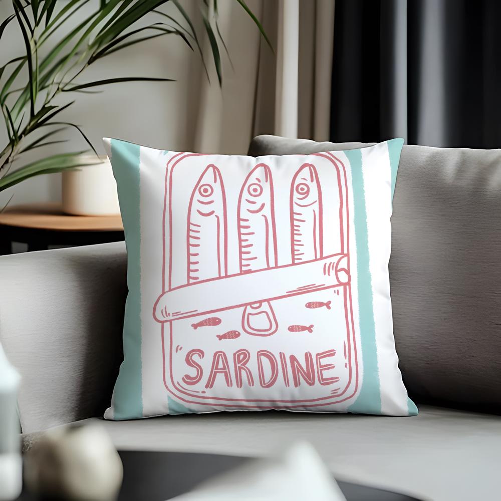 New Ssardine Canead Cushion Cover Antidustmite Pillowcase Invisible Zipper Silky Short Plush Sofa Cushion Cover