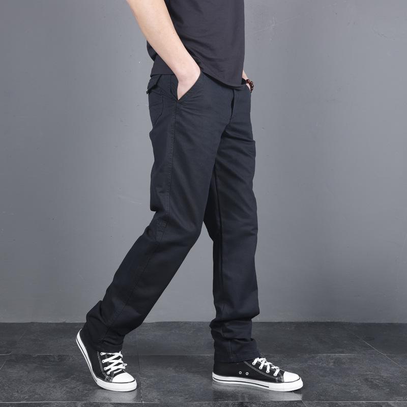 Men's Plus Size Pure Cotton Casual Pants - Spring/Autumn Trendy Workwear 2024