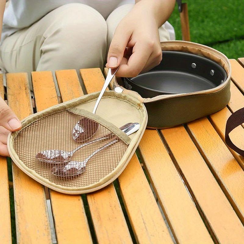 1 buc. Geantă de depozitare înaltă, pânză Oxford, veselă impermeabilă, cupe, geantă portabilă, geantă de picnic pentru călătorii camping în aer liber, geantă pentru bol fierbinte de exterior