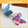 Elegant Butterfly Acetate Hair Claw Clip For Stylish Women In Marble Blue And Rainbow Colors