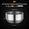 304 Stainless Steel Double-Layer Rice Bowl with Lid - Children's Anti-Scald Insulated Soup & Kimchi Dish, Korean Tableware.