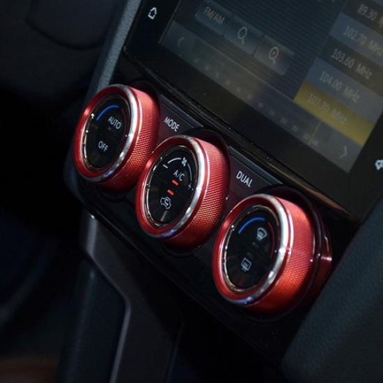 For Subaru WRX/ WRX STI 2015- Adjustment Knob Decor Red 3pcs Metal