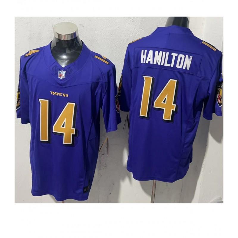Baltimore Ravens NFL Camiseta de Fútbol Manga Corta Ropa de Equipo Bordada para Hombre Ropa Deportiva para Aficionados