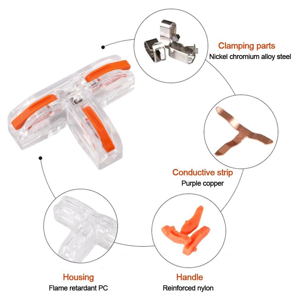 Universal Compact Quick Terminal Block T Type Compact Splice Electrical Connectors  Electrical