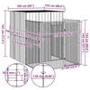 VidaXL Dog Niche with Anthracite Courtyard 165x251x181 Cm, Dog Cage, Dog Shelter, Animal House, Cages 172365