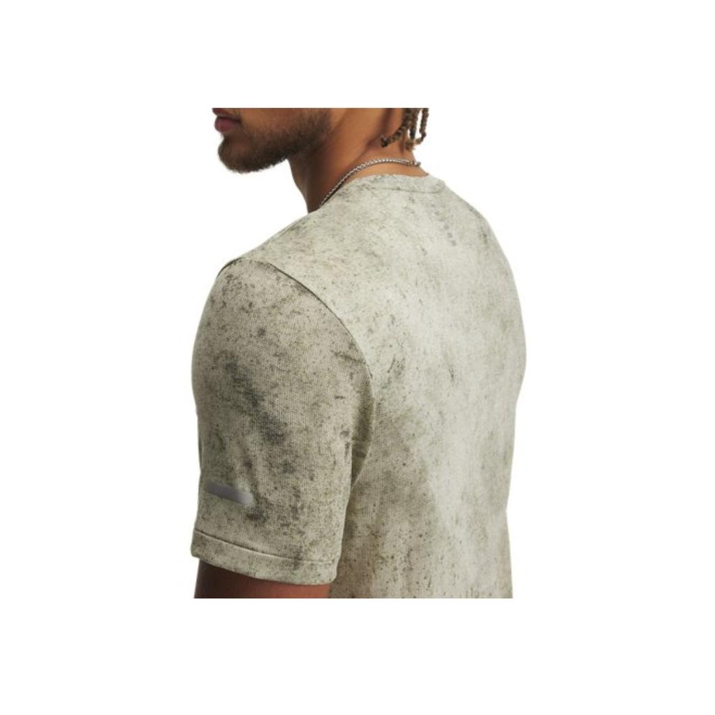 Under Armour Seamless Stride SS25 Running Series Logo Gradient Slim Fit Crew Neck T-Shirt Men Tops Lime-Green 1388043-348