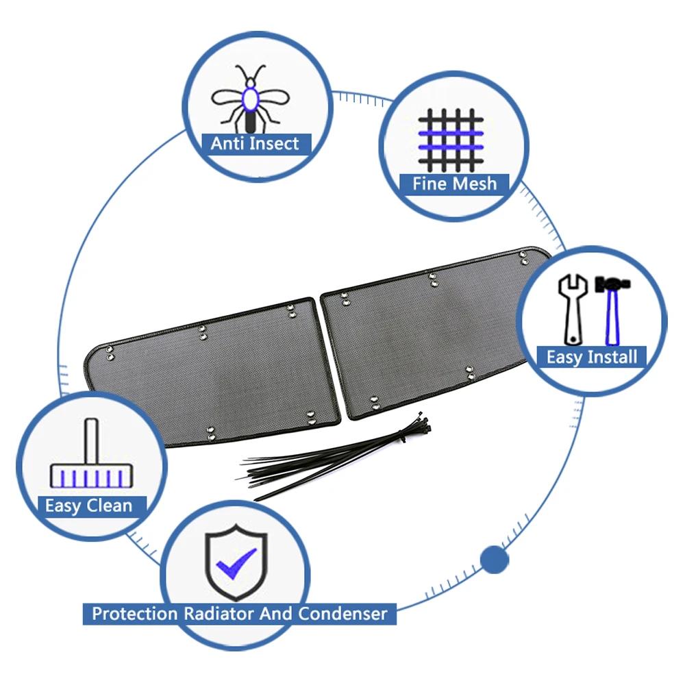 För Mercedes Benz GLA X156 2017 2018 2019 Främre Grillar Insektsnät Kylare Kondensor Skyddskåpa Anti Insekt Sandnät
