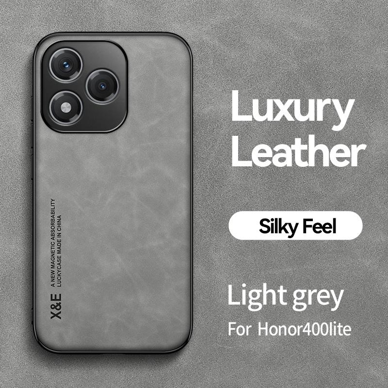 Funda for Honor 400 Lite 5G Case Leather Car Magnetic Holder Back Cover for Honor400 Lite 400Lite Soft TPU Frame Protect Coque
