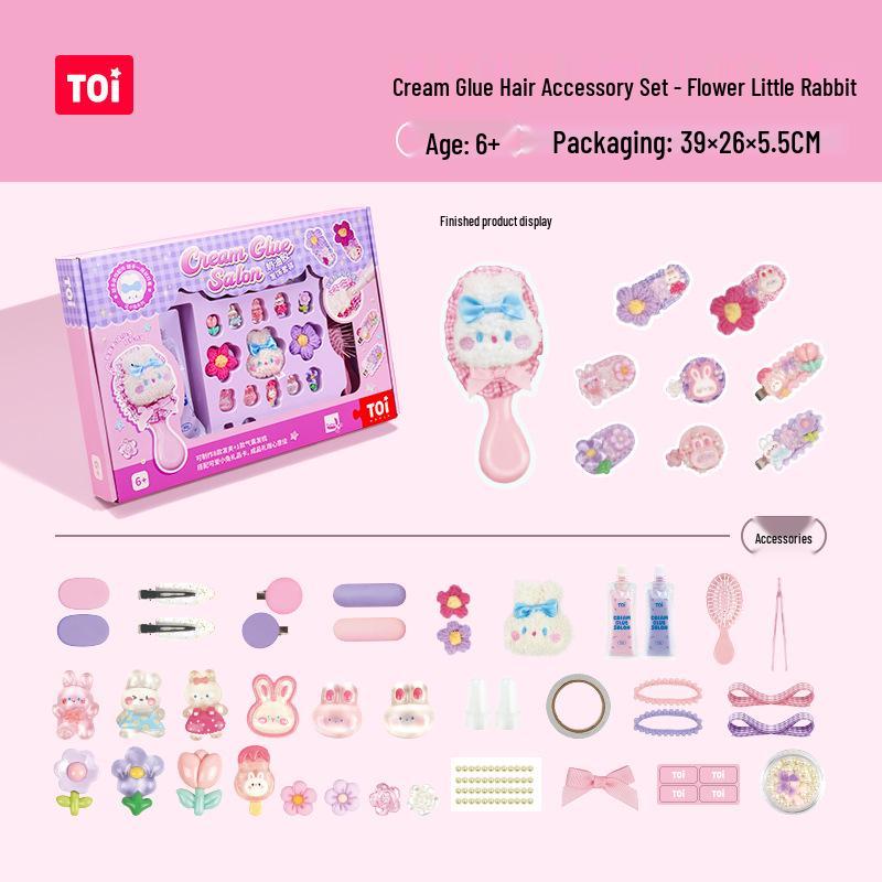 

Набор креативного клея TOI: Набор для волос и наклеек «Сделай сам» для девочек