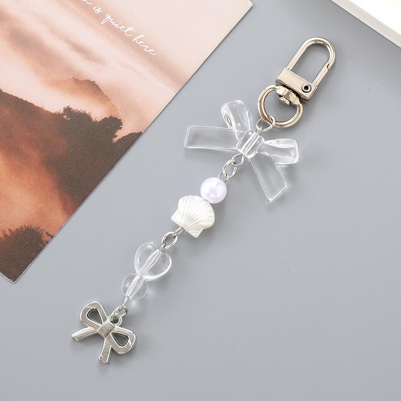 Handmade Colorful Bow Pendant Phone Case Keychain Lanyard Charm