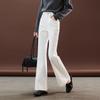 SOFSIL 2026 Summer Contrast Stitch High-Waist Flare Jeans