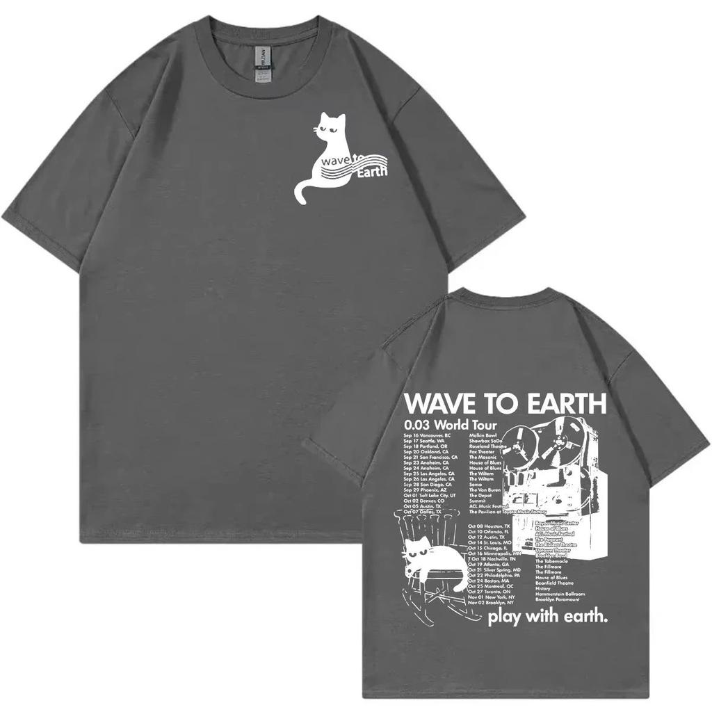 Harajuku Kpop Tee Wave To Earth 003 World Tour Tshirt Oversized Tshirts Fashion Trend Vintage Short Sleeve T Shirts Unisex
