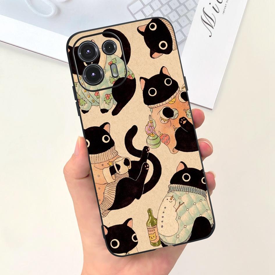 For Moto Edge 20 Lite Case  XT2139-1 Funda Fashion Painted Black Soft Silicone Protector Cover For Motorola Edge 20 Fusion Coque