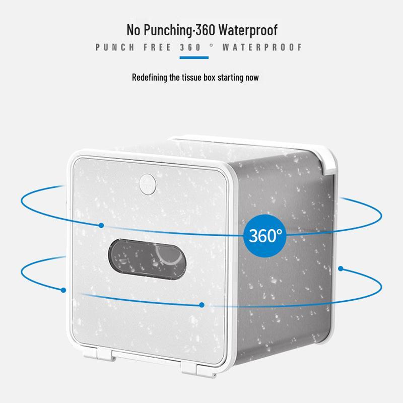 Waterproof No-Punch Toilet Paper Storage Rack and Towel Holder
