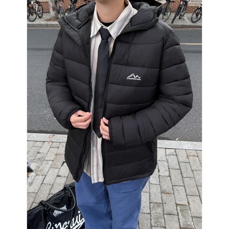 Good-looking ribs cotton clothes jacket women's autumn and winter new padded cotton hooded warm couple clothes cotton clothes tide